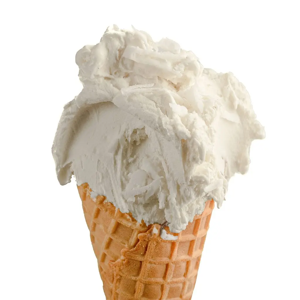 coconut gelato cone
