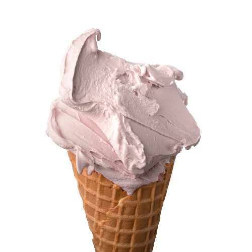 Strawberry gelato cone