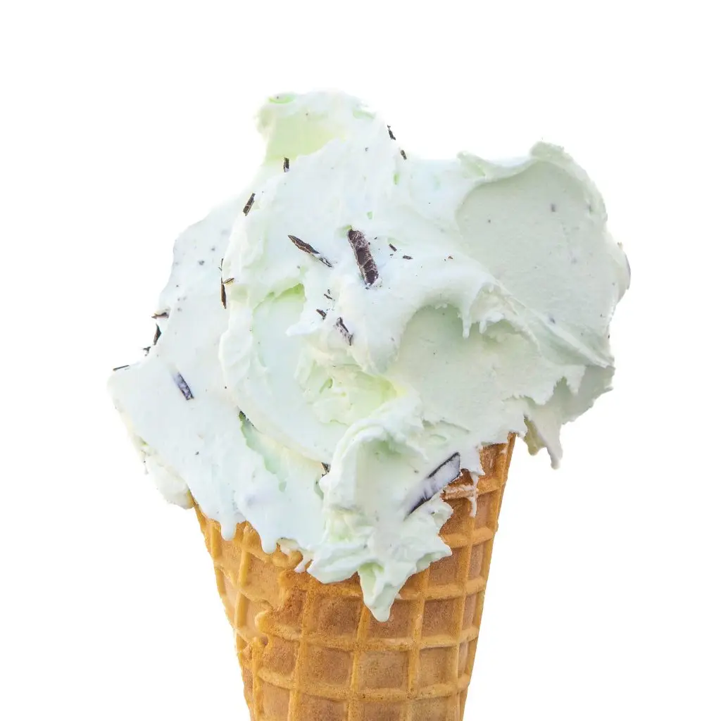 Mint Stracciatella Gelato Cone