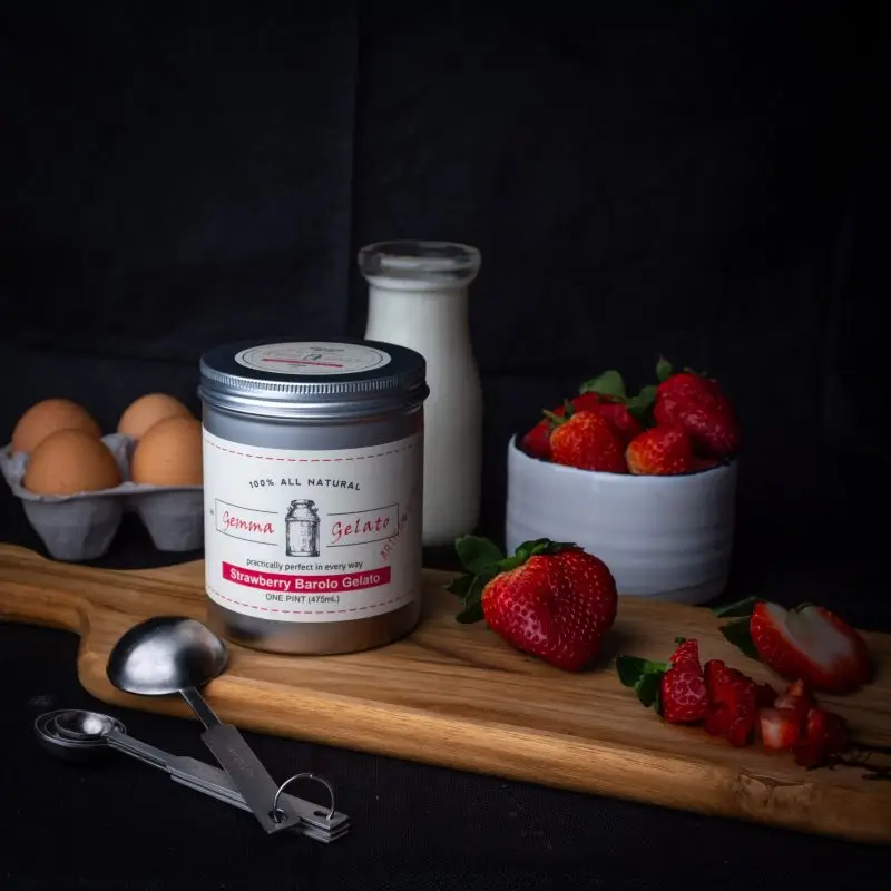 Strawberry Barolo Gelato Scene